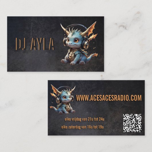 DJ Ayla 名刺 (正面/裏面)