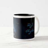 DJ AYLA banner Mug ツートーンマグカップ (正面右)