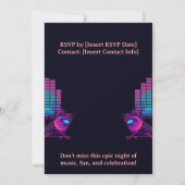 DJ Birthday Partyへの招待 – カスタマイズ可能 招待状 (裏面)