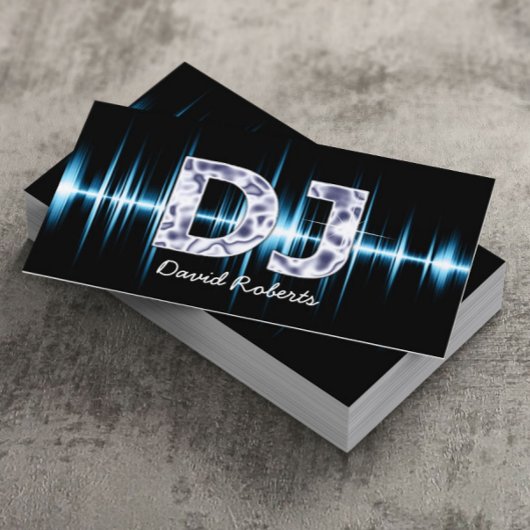 DJ Blue Sound WavesプロフェッショナルDeejay Music 名刺