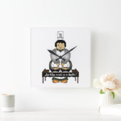 Dj bretonne スクエア壁時計 (ホーム)