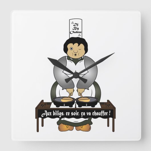 Dj bretonne スクエア壁時計 (正面)