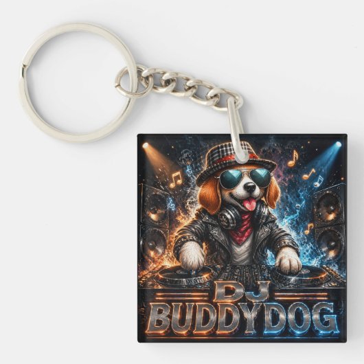 DJ BUDDYDOG 両面タイプ キーホルダー (正面)