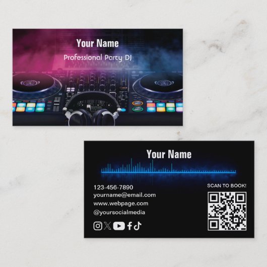 DJ  Business Card 名刺 (正面/裏面)