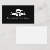 DJ Business Cards with music disk jockey logo 名刺 (正面/裏面)