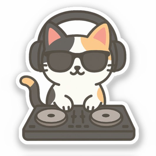 DJ Calico Cat Mixing Tracks シール (正面)