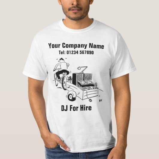 DJ Cartoonをレンタルしてパーソナライズ Tシャツ (正面)