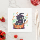 Dj catハロウィン特大Tシャツ スタンダードランチョンナプキン (インサイチュ)
