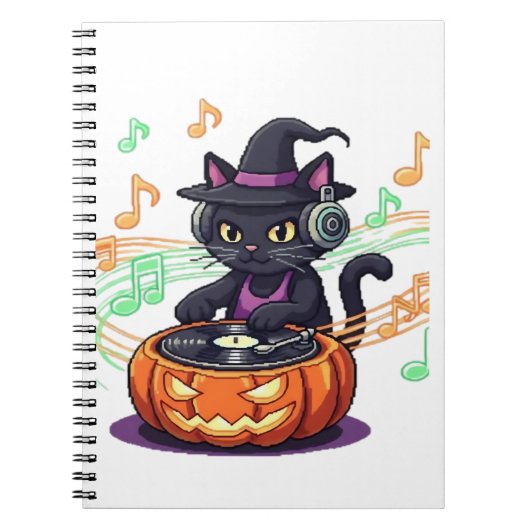 Dj catハロウィン特大Tシャツ ノートブック (正面)