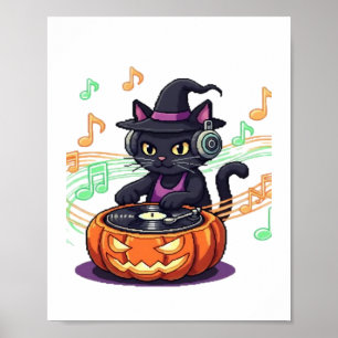 Dj catハロウィン特大Tシャツ ポスター