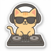 DJ Cat Mixing Tracks シール (正面)