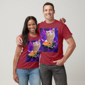 DJ Cat Shirt Cat DJ Pizza EDM Music Cute White Tシャツ (ユニセックス)