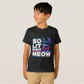 Dj Cat So Lit Right Meow EdmテクノRaveパーティーFes Tシャツ (正面フル)