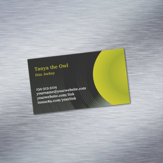 DJ CDの背景 マグネット名刺 (インサイチュ)