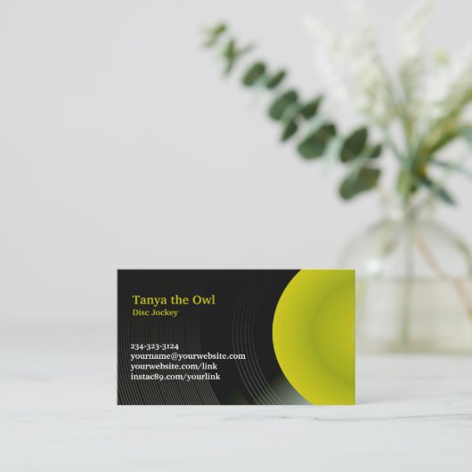 DJ CDバックグラウンド名刺 名刺 (スタンド正面)