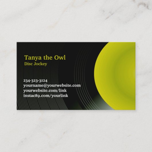 DJ CDバックグラウンド名刺 名刺 (正面)