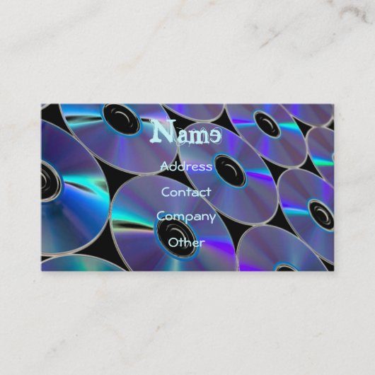 DJ CDsプロファイルカード – カスタマイズ可能 名刺 (正面)