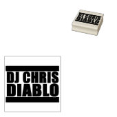 DJ CHRIS DIABLOロゴゴム印材 ラバースタンプ (押印)