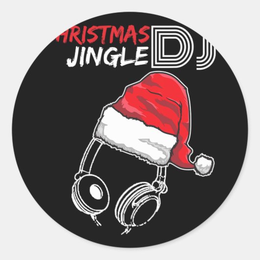 Dj Christmas Jingle Quote - Funny Gifts And Presen ラウンドシール (正面)