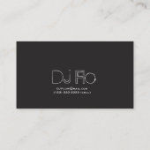 DJ - deejay music coordinator 名刺 (裏面)