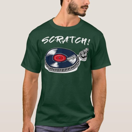 Dj Deejay Scratch クール MC Discoヒップホップ音楽 Tシャツ (正面)
