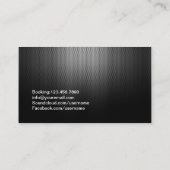 DJ Deejay Steel Monogram モダン Metal 名刺 (裏面)