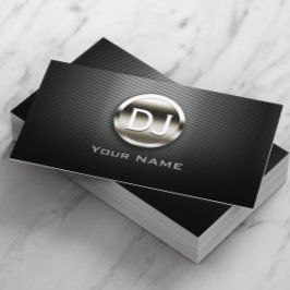 DJ Deejay Steel Monogram モダン Metal 名刺