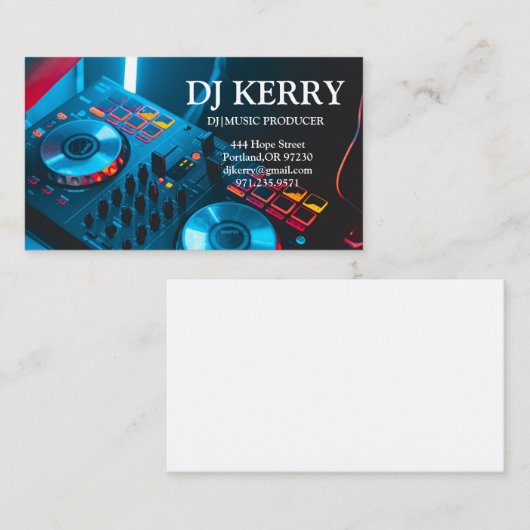 DJ Disc Jockey Electronic 名刺 (正面/裏面)