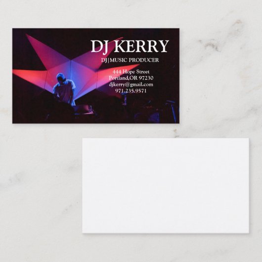 DJ Disc Jockey Electronic 名刺 (正面/裏面)