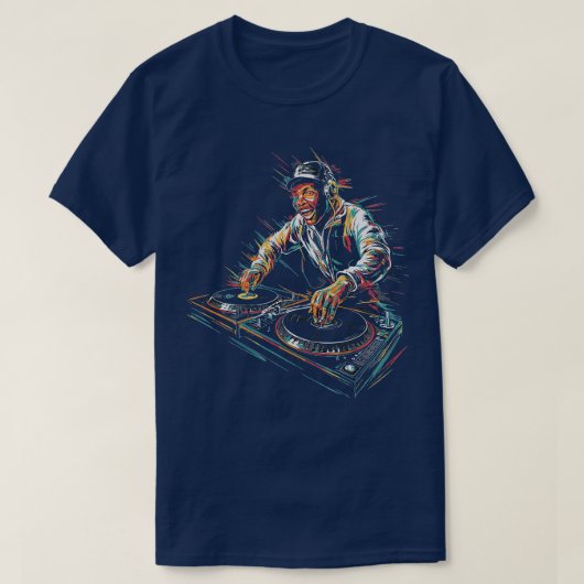 DJ Disk Jockey for Music Lovers Tシャツ (デザイン正面)