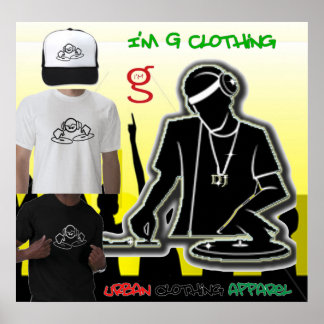 DJ Disk Jockey Poster from I'm G Clothing ポスター