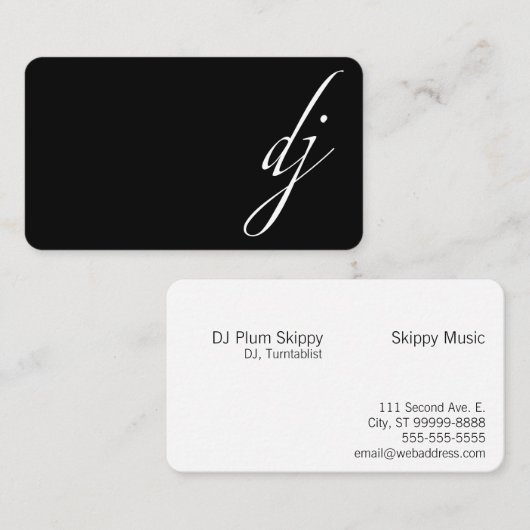DJ:Disk Jockey、Turntablist 名刺 (正面/裏面)