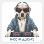 DJ Doggo スクエアシール (正面)