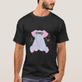 Dj Elephant Animal Musical Notes Disco Tシャツ (正面)