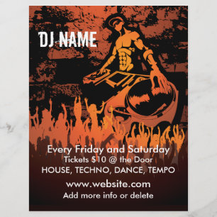 DJ Fiery Concert Music Flyer チラシ