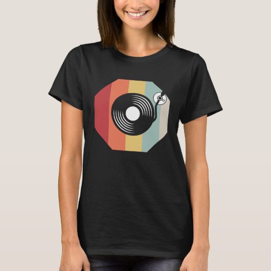 DJ for Mens GraphicテクノDiscjockey Disk Jockey Tシャツ (正面)