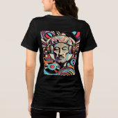 DJ Fusion抽象芸術Tシャツ トライブレンドTシャツ (裏面)