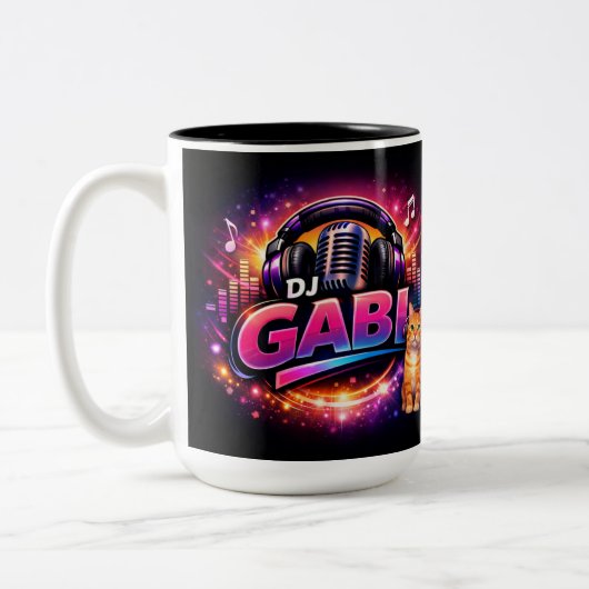 DJ GABI 2 タイプ コーヒーマグ ツートーンマグカップ (左)