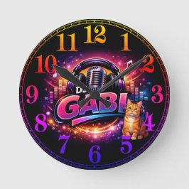 DJ GABI 2 ラウンド壁時計