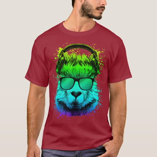 DJ Gift for Ravers EDMテクノハウスミュージックラマ Tシャツ (正面)