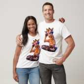 DJ Giraffe 4D パーティー ヴァイブス Tシャツ (ユニセックス)