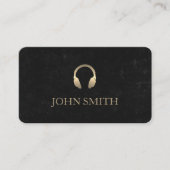 DJ Gold Headphones Blackboard Music 名刺 (正面)