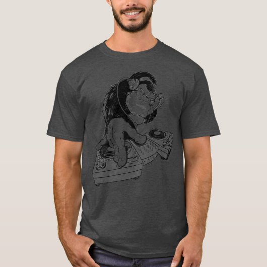 DJ GORILLA - monkey - ape - decks – 音楽 – Tシャツ (正面)