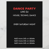 DJ "HEAT" Flyer チラシ (裏面)