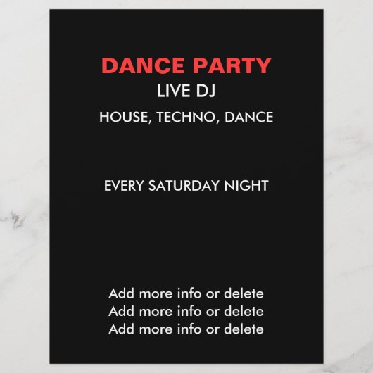 DJ "HEAT" Flyer チラシ (裏面)