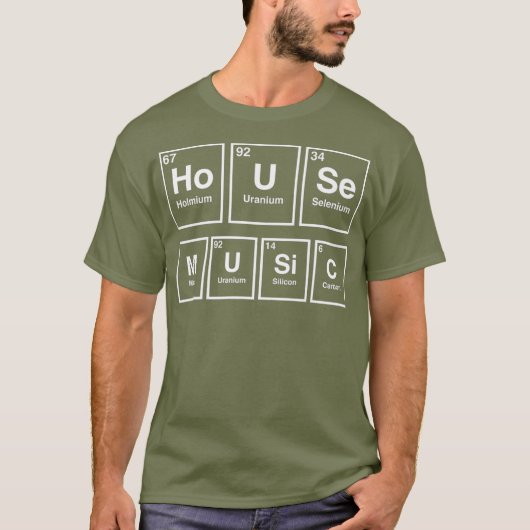Dj House Music's Electronic リラックス Periodic Edm Tシャツ (正面)