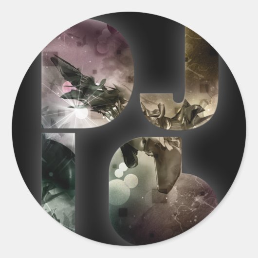 DJ i6カラーロゴ1シール ラウンドシール (正面)