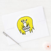 DJ JAKスタンプ ラウンドシール (封筒)