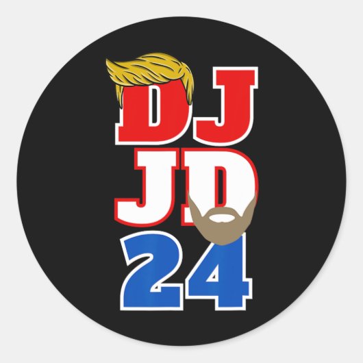 Dj Jd 24 Trump Hair Vance Beard 2024 Republic Me ラウンドシール (正面)