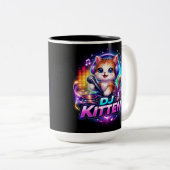 DJ KITTEN 2 ターコイズ コーヒーマグ ツートーンマグカップ (正面右)